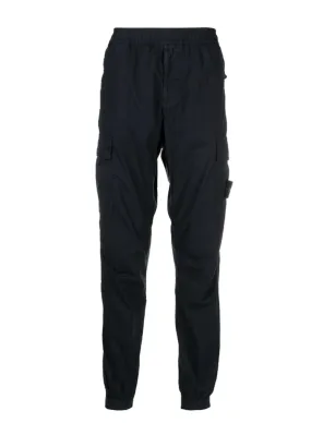 COMPASS-BADGE TAPERED CARGO TROUSERS