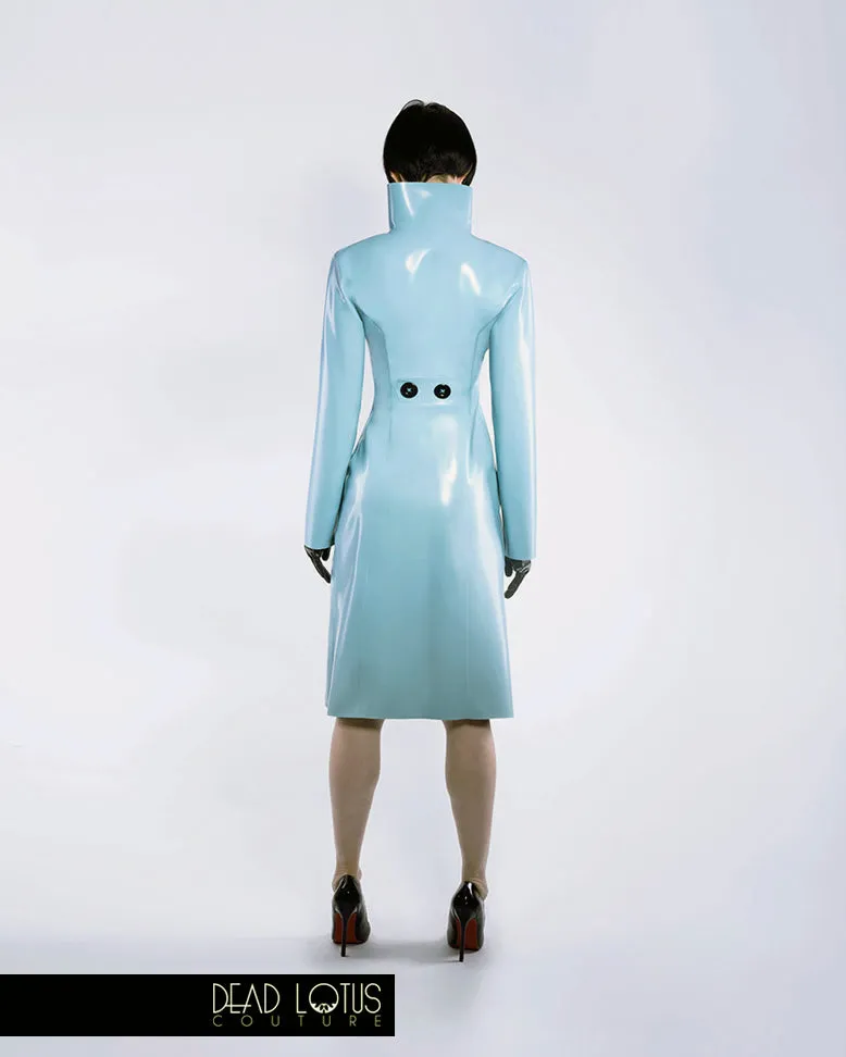 COMPLETE OUTFIT - PLUVIA Latex Classic Trench Coat with Wrist Gloves