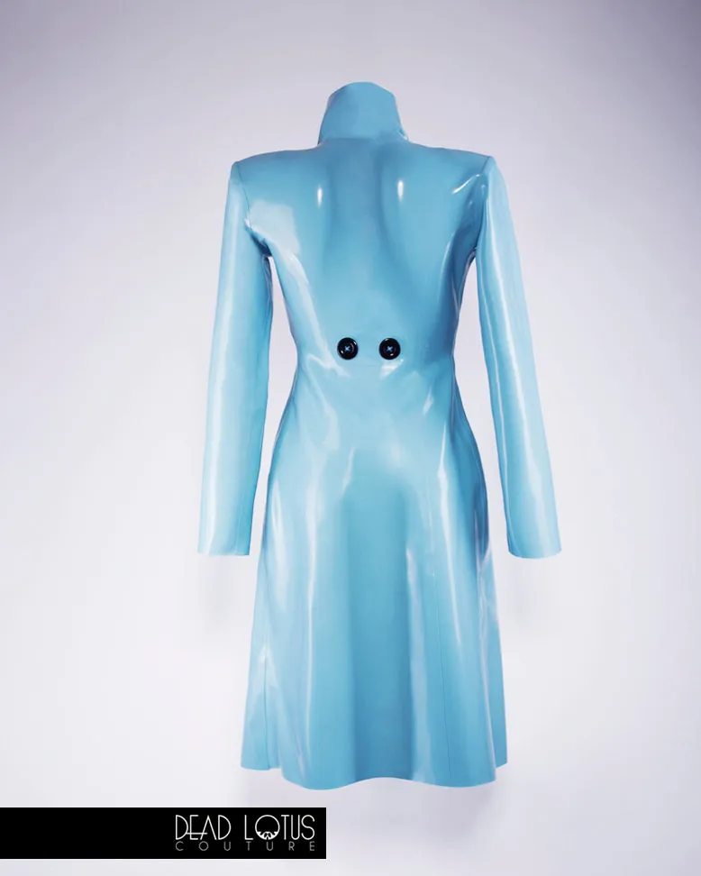 COMPLETE OUTFIT - PLUVIA Latex Classic Trench Coat with Wrist Gloves