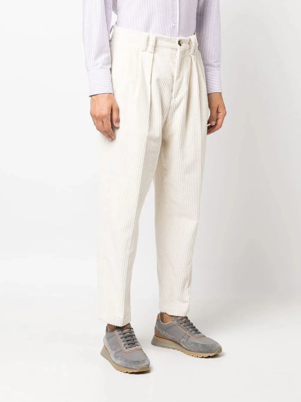 Corduroy Tapered Cotton Trousers