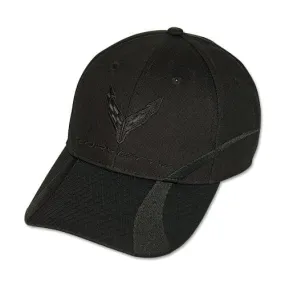 Corvette Tonal Ghost Baseball Hat -Black