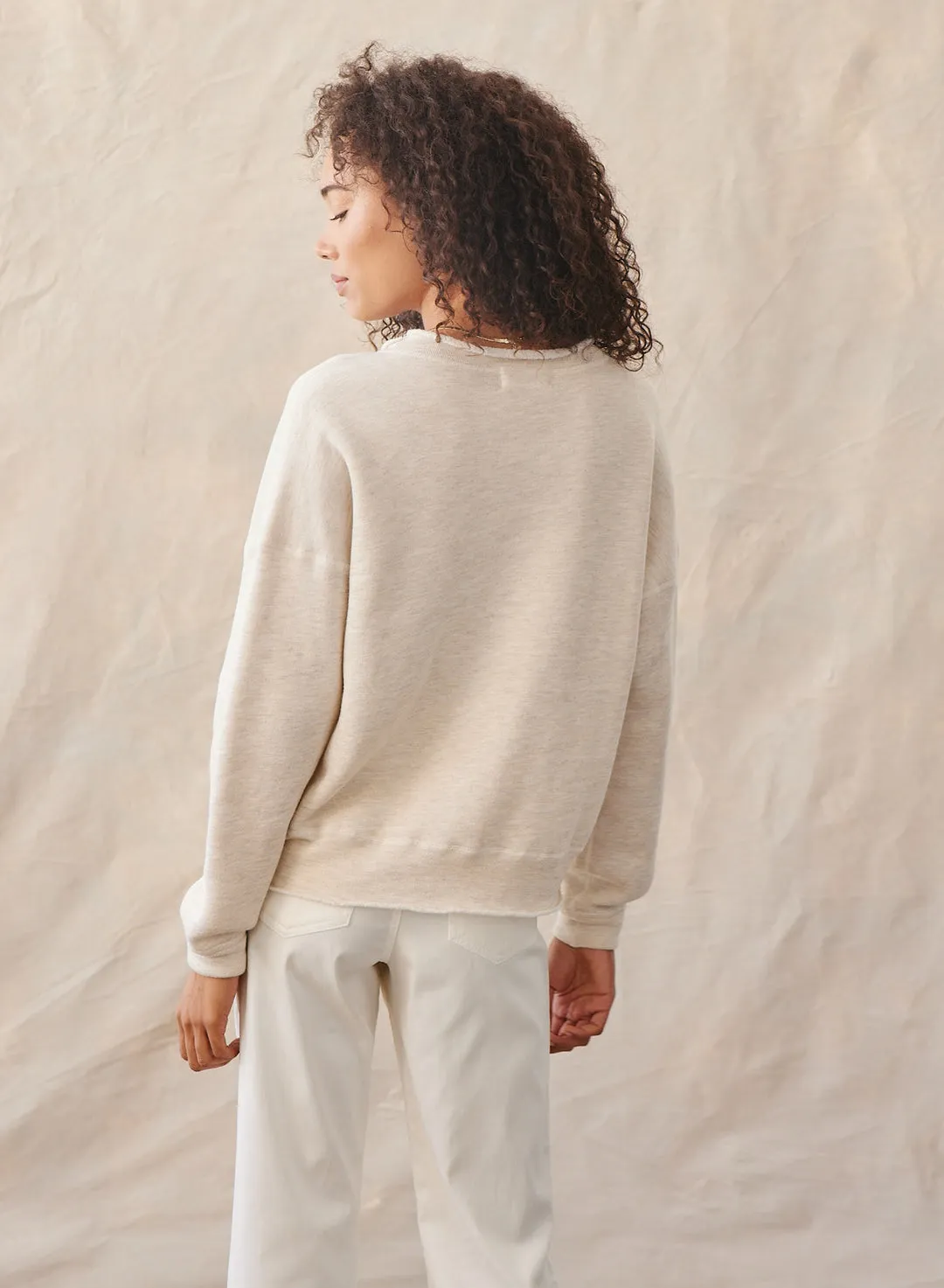 Crew Neck Pullover ~ Heather Oat