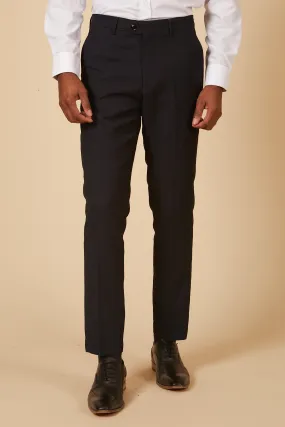 DALTON - Navy Diamond Trousers