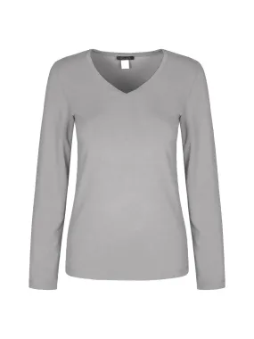 Dolcezza V-Neck Pullover - Silver