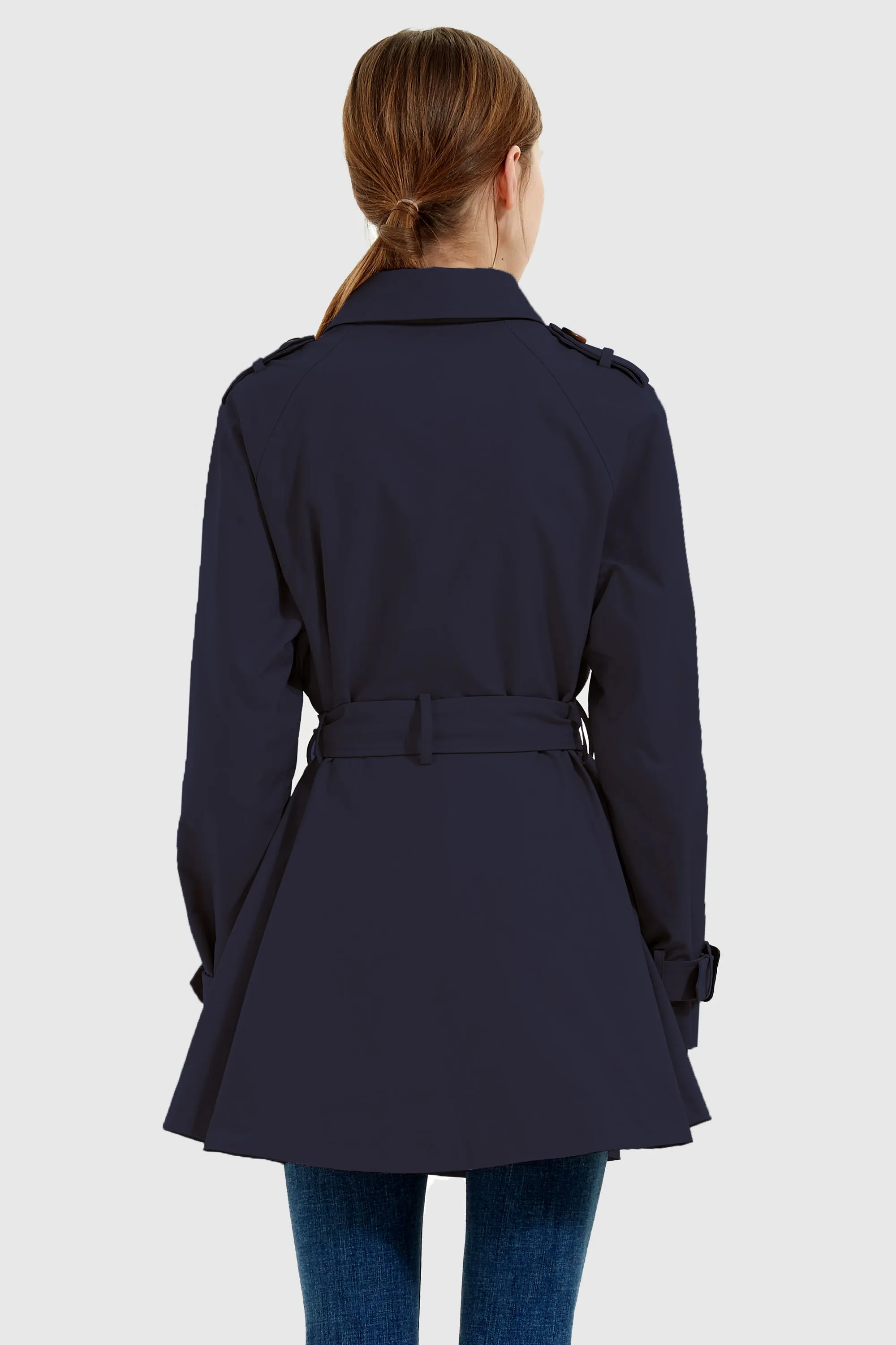 Double Breasted Trench Coat with Belt