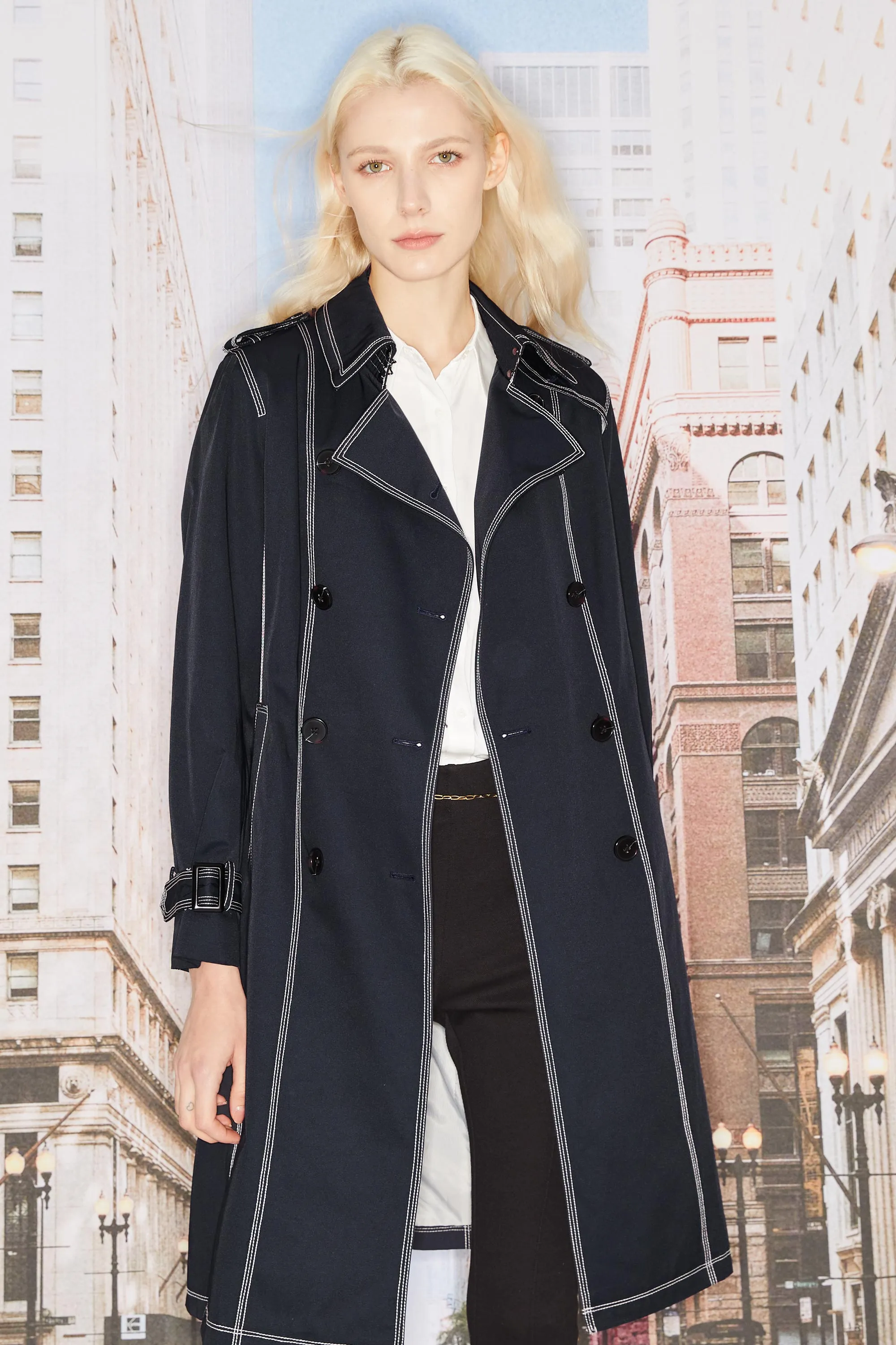 Double-Breasted Trench Coat