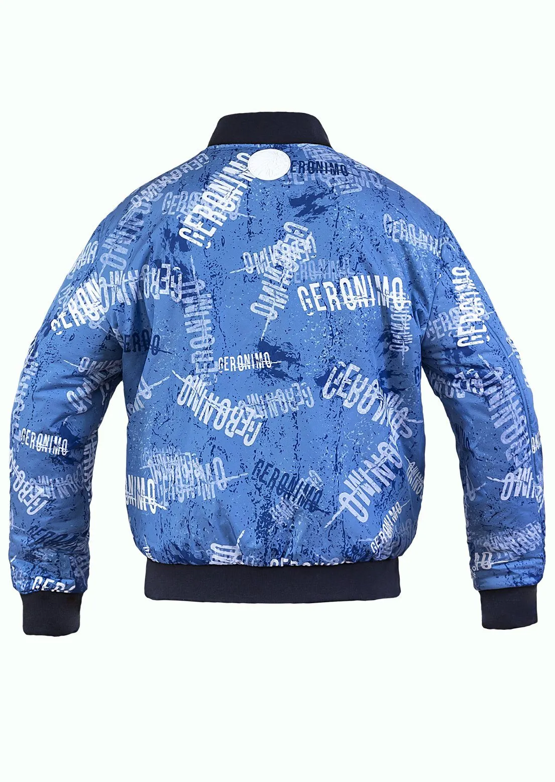 DOUBLE FACE BOMBER JACKET  GERONIMO BLUE TEXTURE