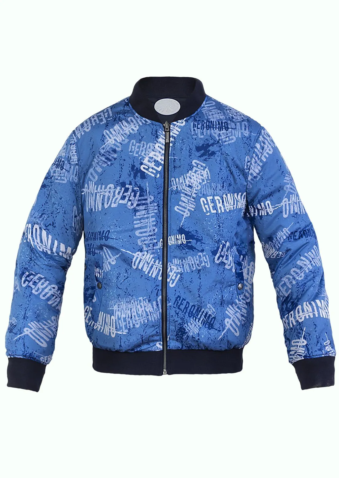 DOUBLE FACE BOMBER JACKET  GERONIMO BLUE TEXTURE