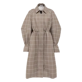 Drawstring Trench Coat