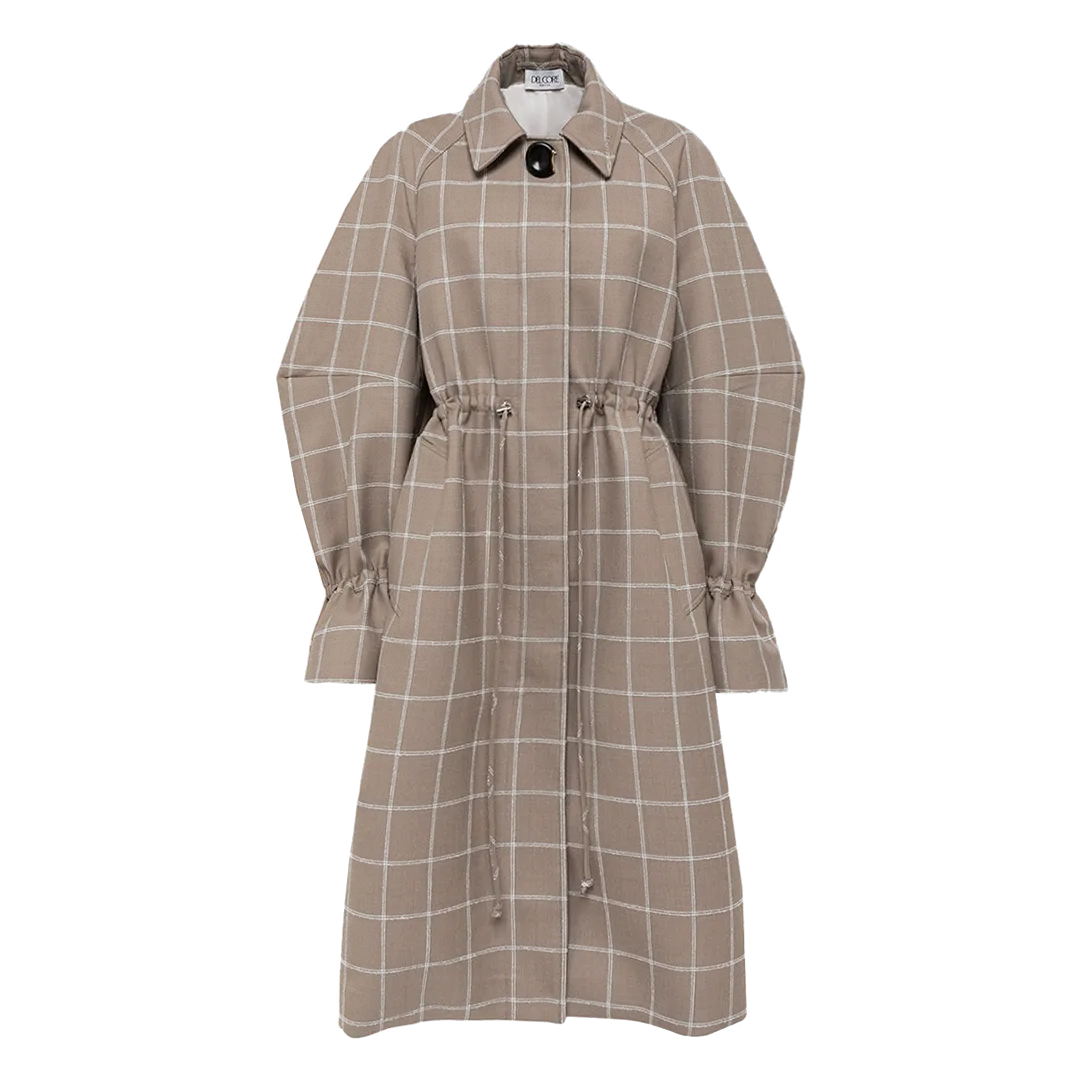 Drawstring Trench Coat