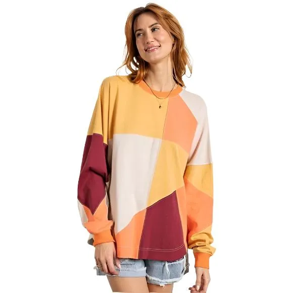 Easel Cotton Colorblock Pullover