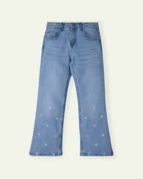 Embroidered Flared Jeans