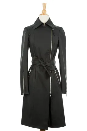 Eugenia Asymmetrical Trench Coat