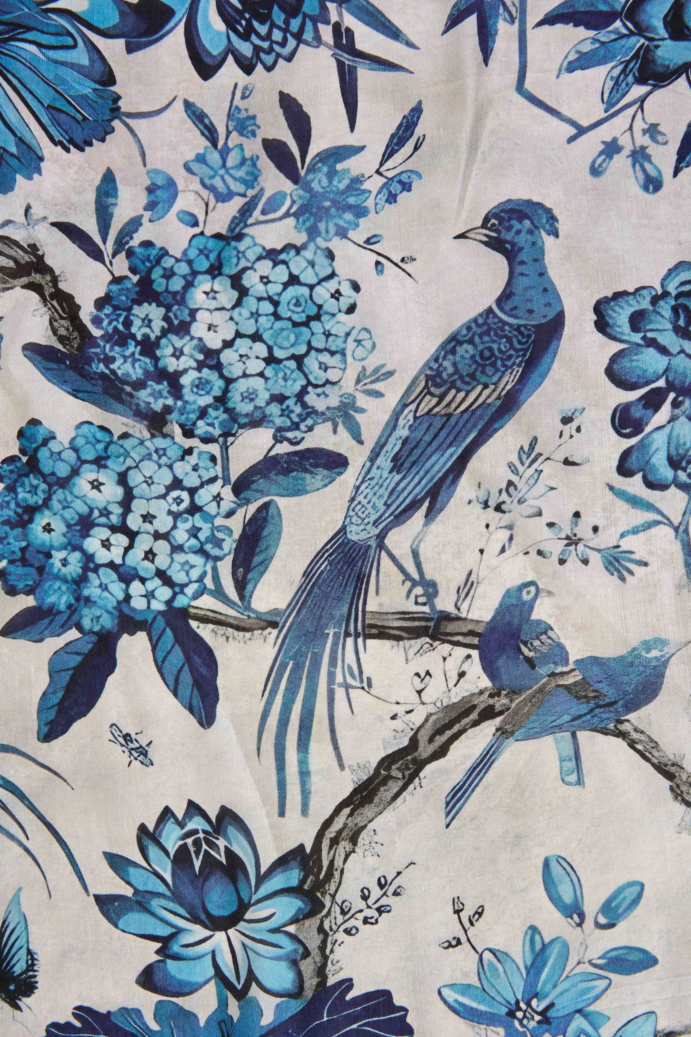 Floral Birdhouse Silk Scarf