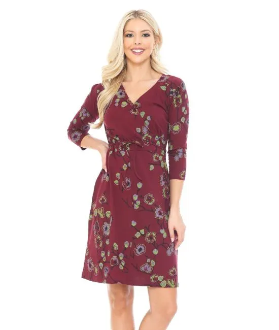 Flower Print Cotton Tunic Dress