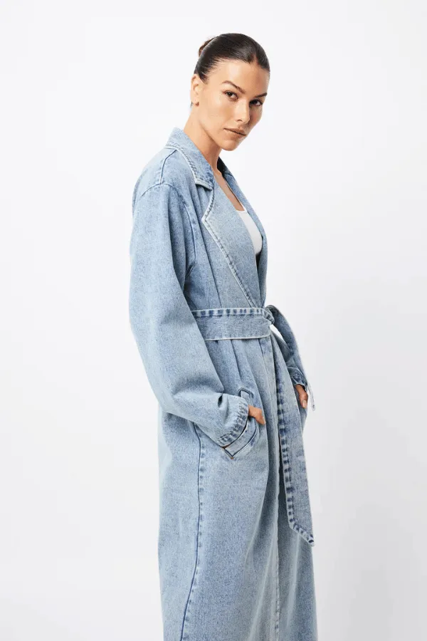 Frequency Trench Coat Acid Wash