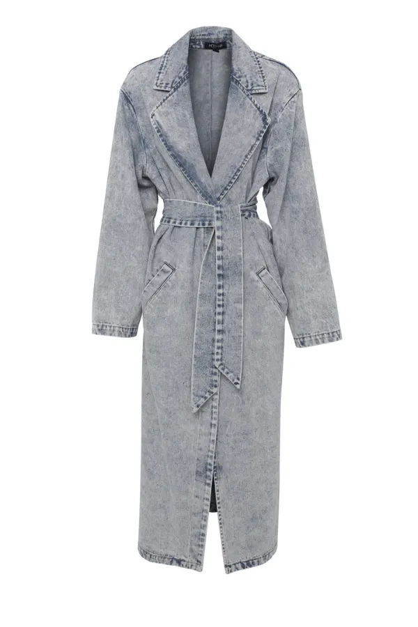 Frequency Trench Coat Acid Wash