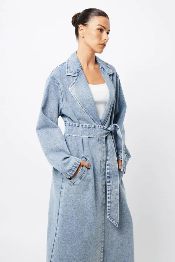 Frequency Trench Coat Acid Wash