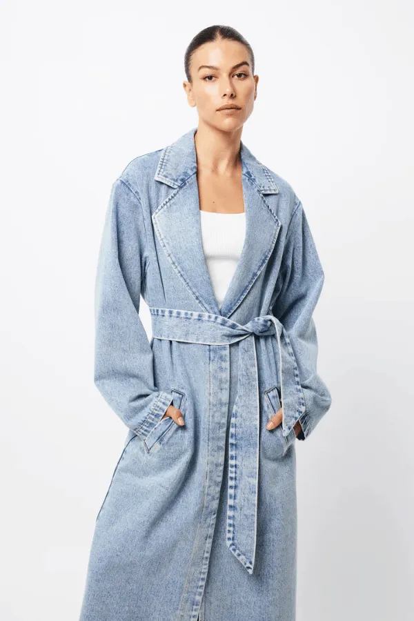 Frequency Trench Coat Acid Wash