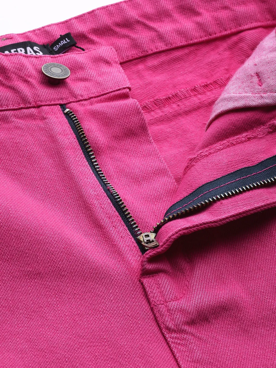 Fuchsia Raw Edge Jeans