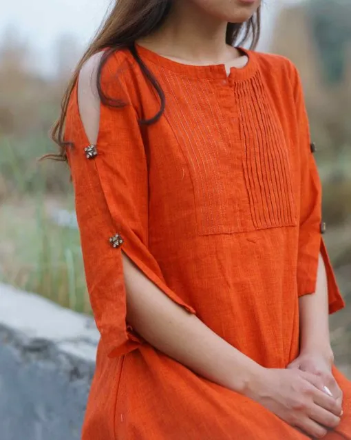 Gerua Tunic Dress - Rust