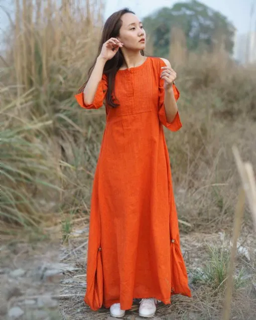 Gerua Tunic Dress - Rust