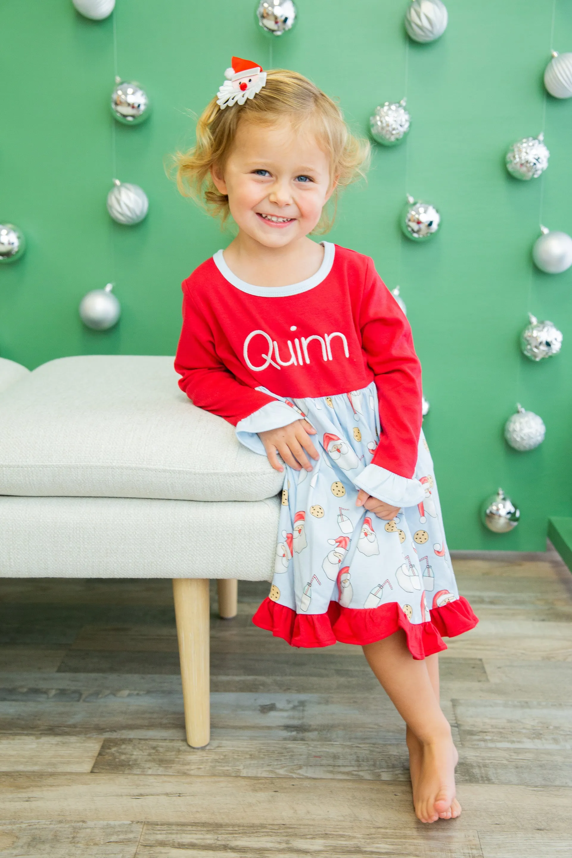 Girls Holiday Ruffle Dress