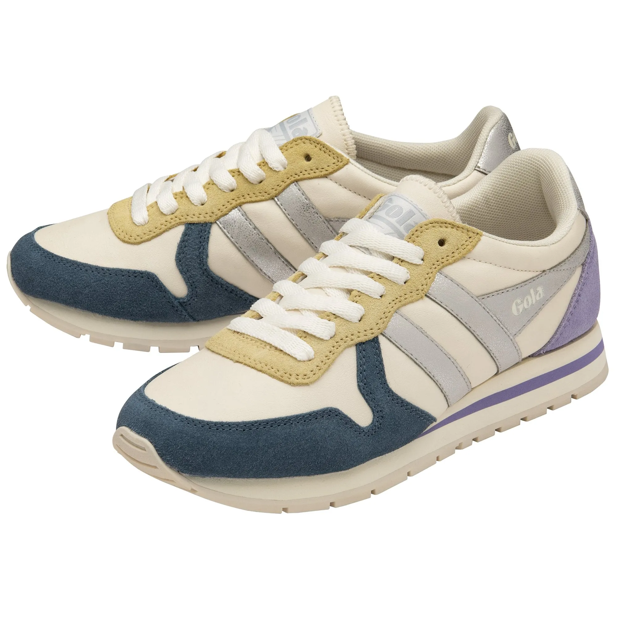 GOLA DAYTONA QUADRANT Blanc bleu lilas Sneakers Baskets adulte