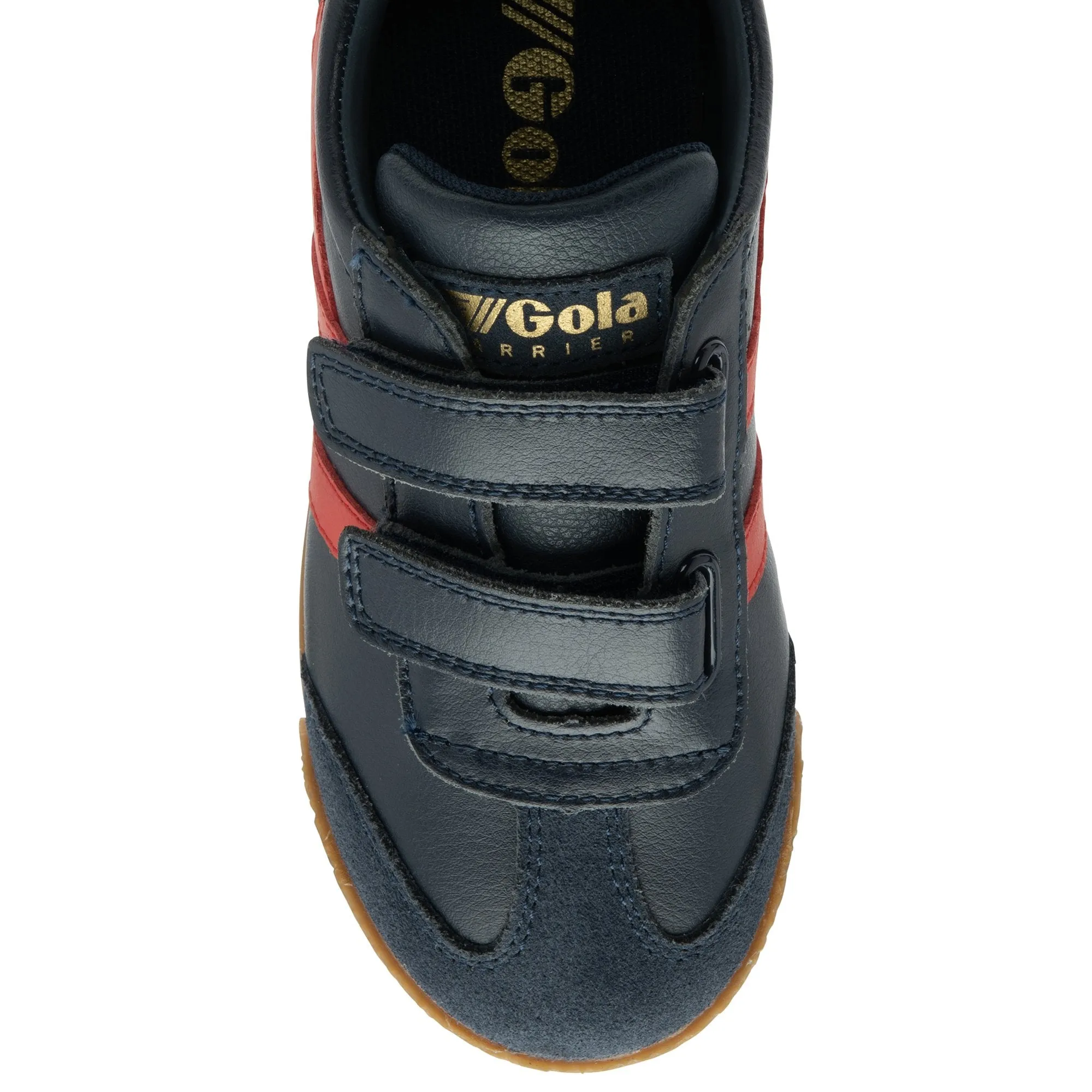 GOLA HARRIER leather strap marine basket sneakers