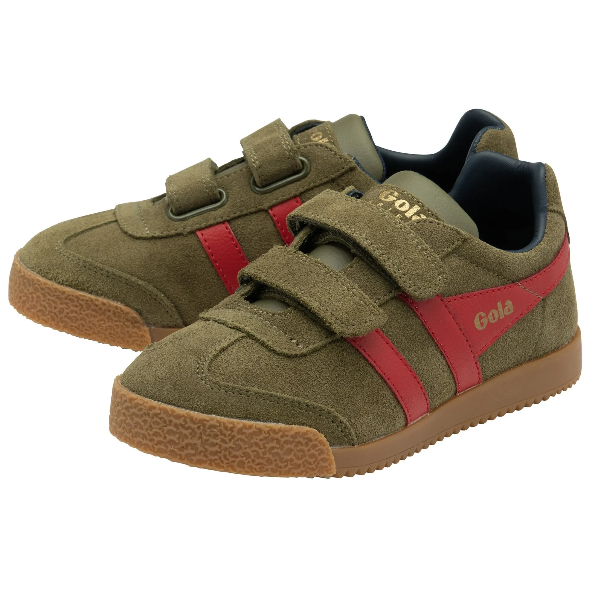 GOLA HARRIER strap Kaky Rouge basket sneakers