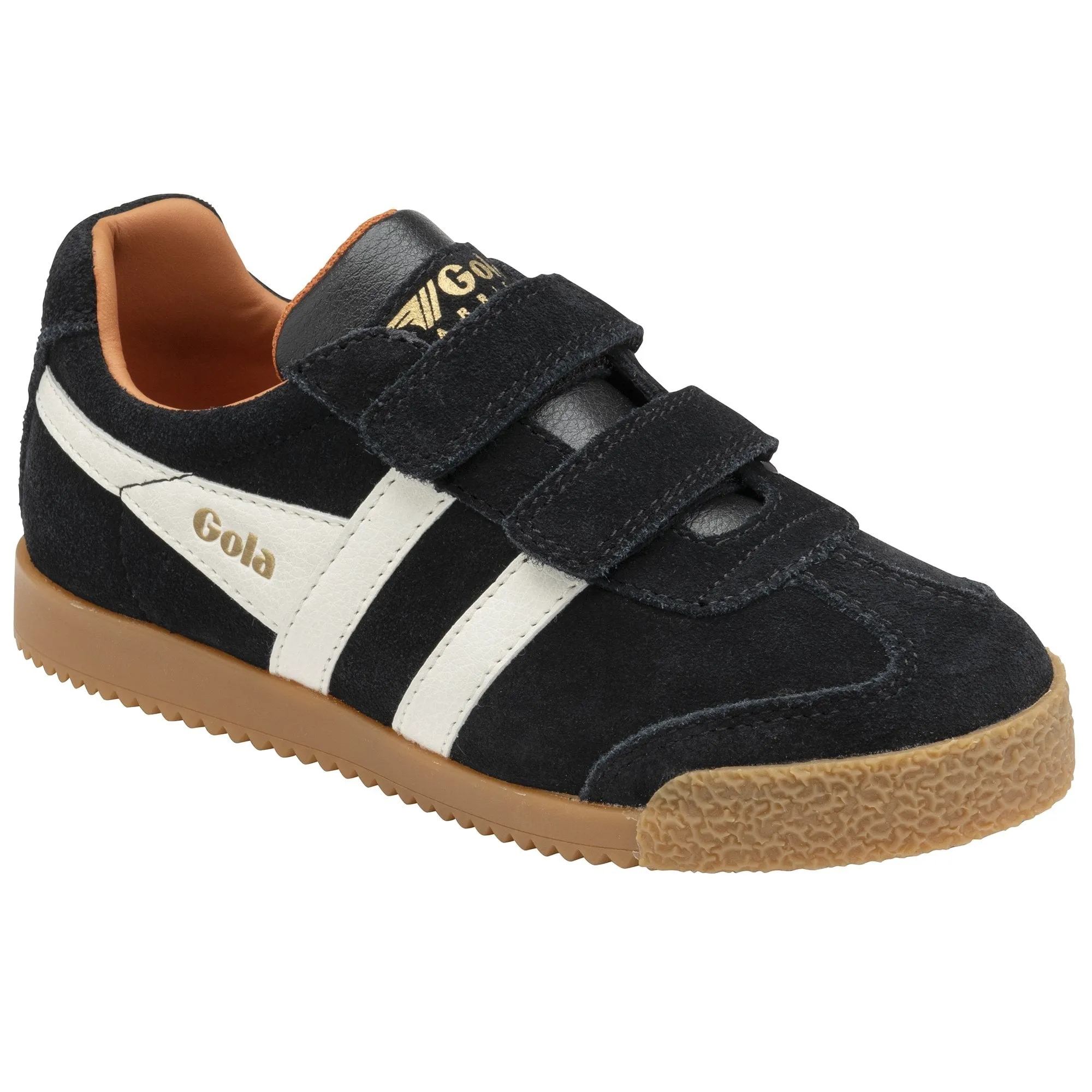 GOLA HARRIER Strap Noir Blanc basket sneakers