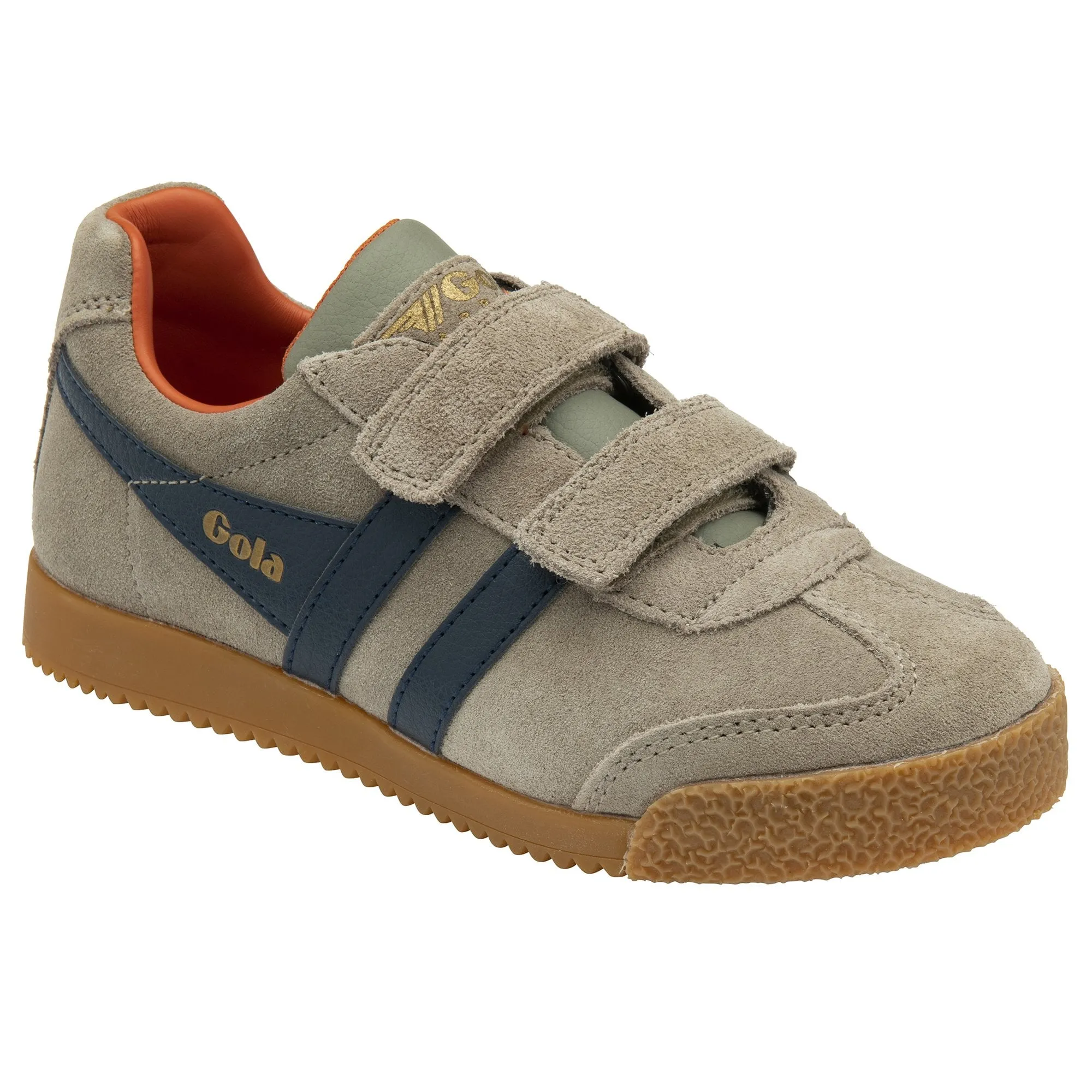 GOLA HARRIER velcro Taupe Marine basket sneakers