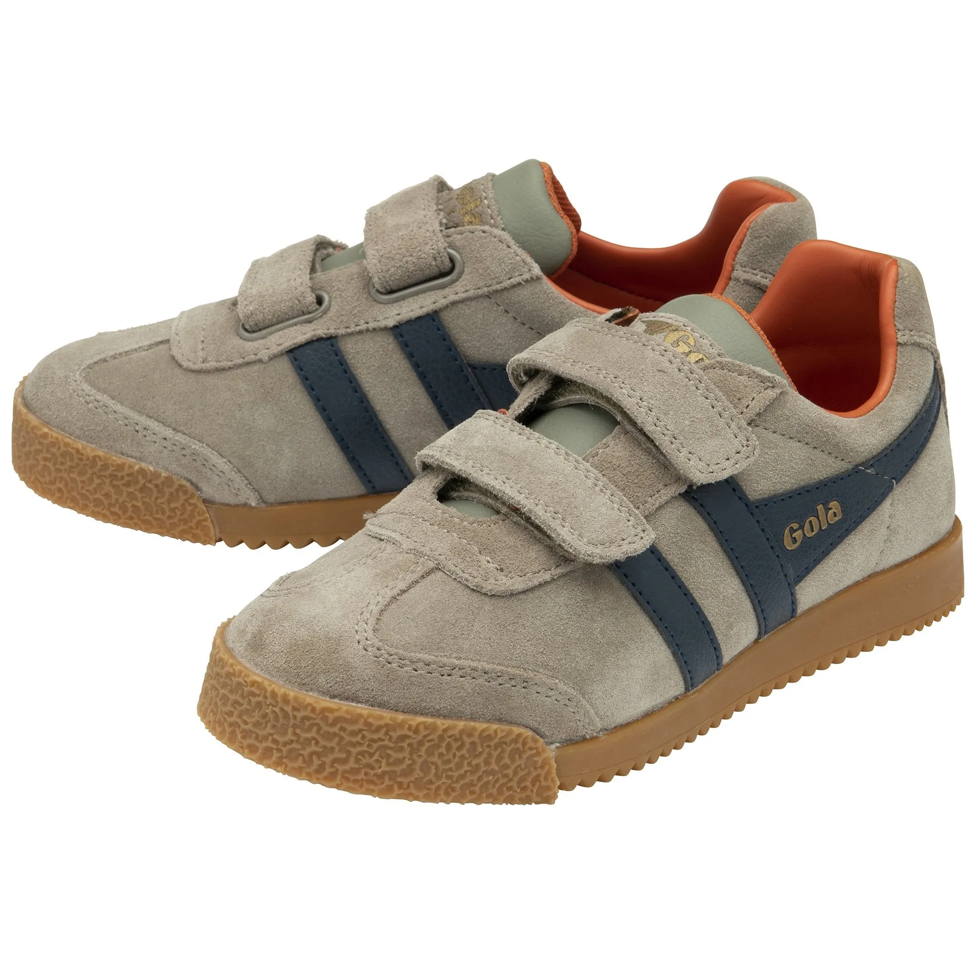 GOLA HARRIER velcro Taupe Marine basket sneakers