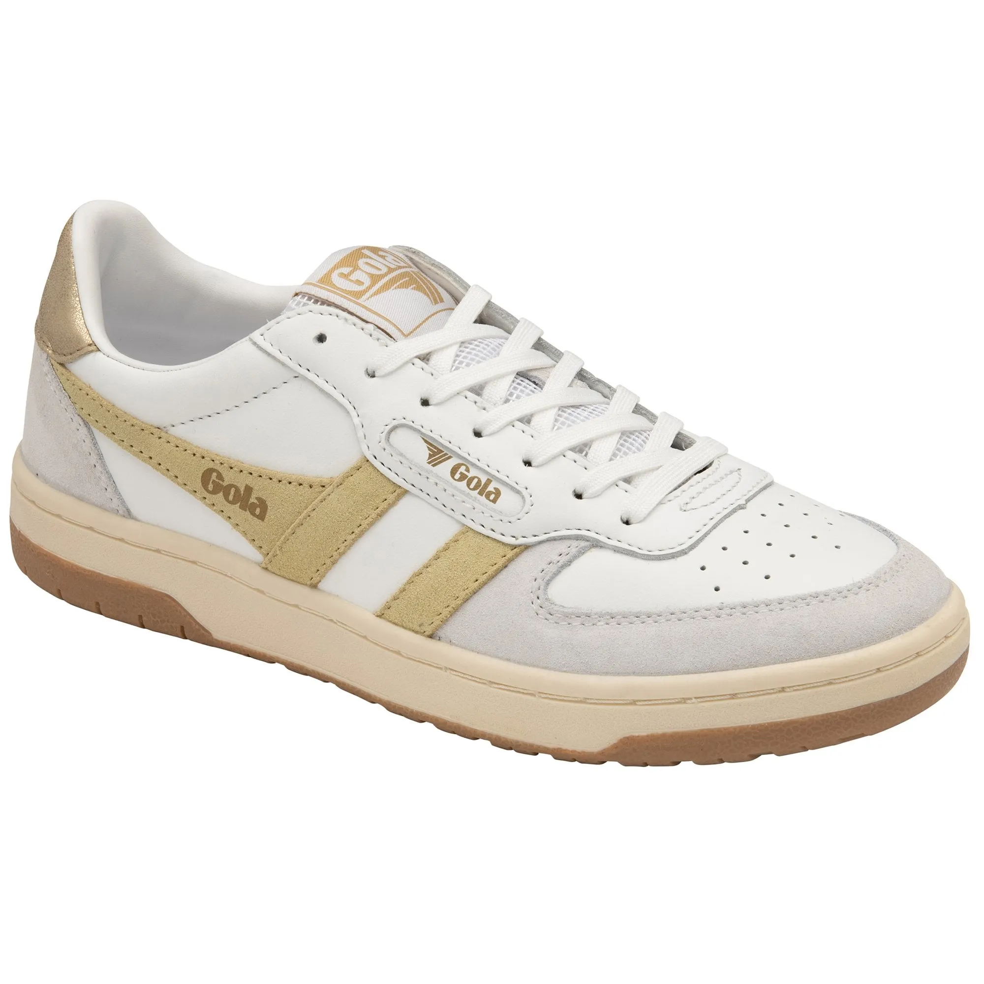 GOLA HAWK Blanc CItron Sneakers Baskets adultes