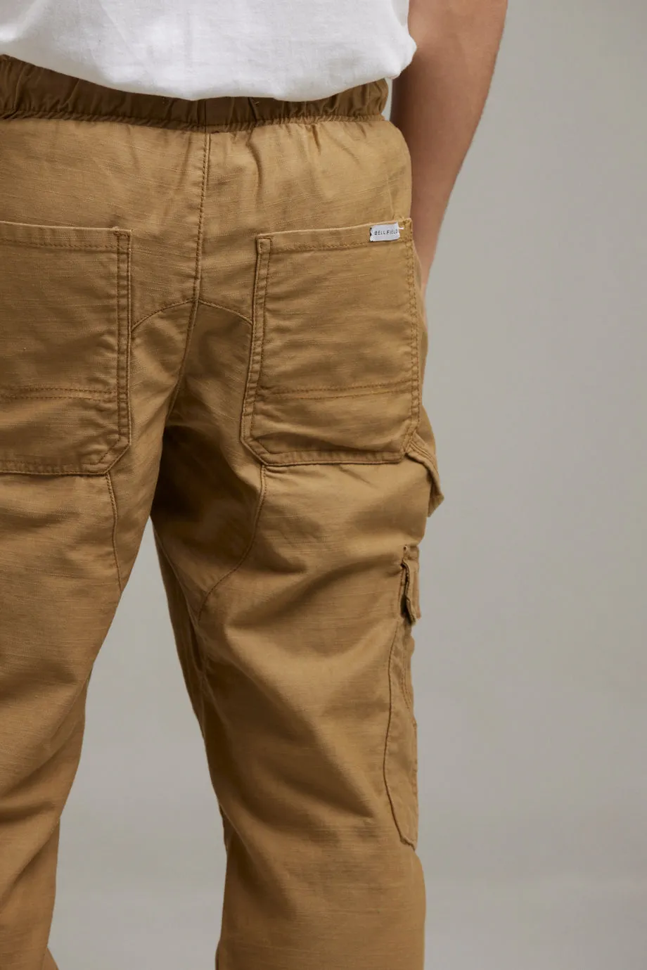 HARRISBURG MEN'S CUFFED CARGO TROUSERS | TOBACCO