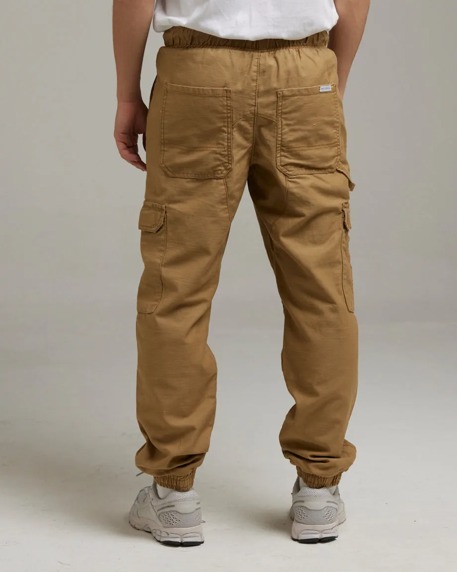 HARRISBURG MEN'S CUFFED CARGO TROUSERS | TOBACCO