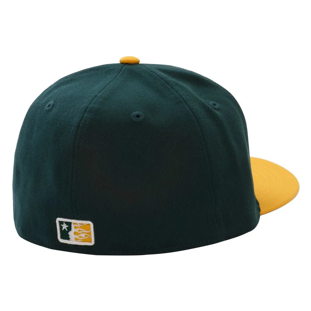 Hellstar Baseball Fitted Hat Green Yellow