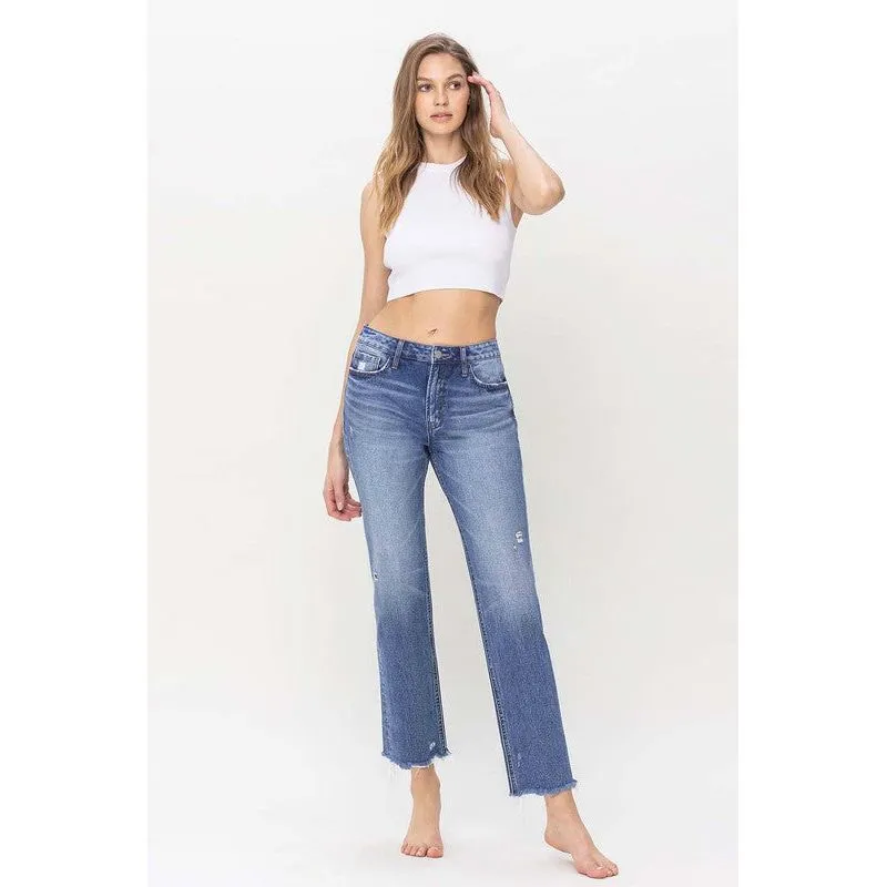 High Rise Straight Jeans