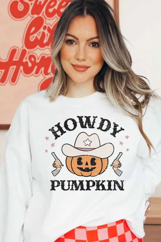 HOWDY PUMPKIN GRAPHIC SWEATSHIRT