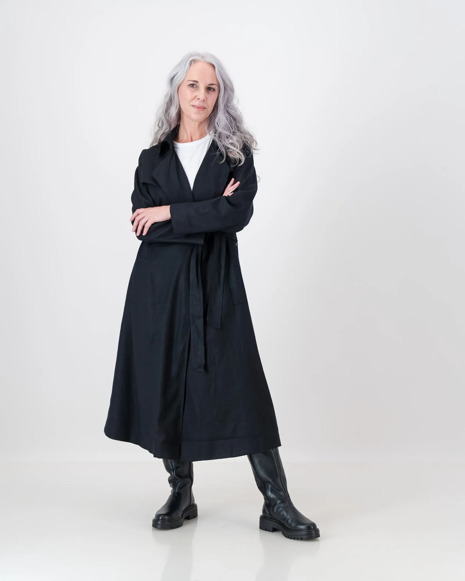 ilsa trench coat - black