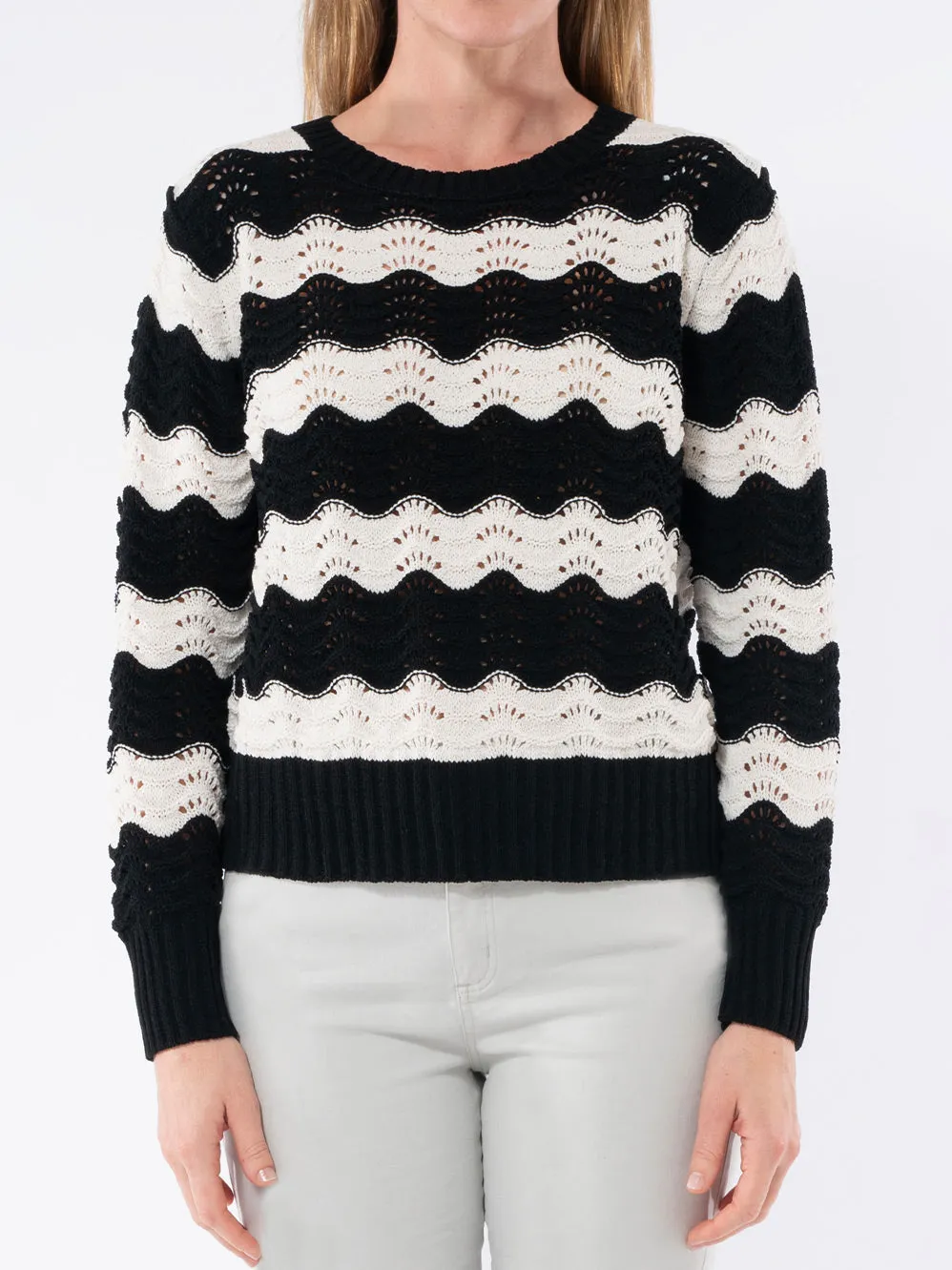 JUMP WAVE STRIPE PULLOVER