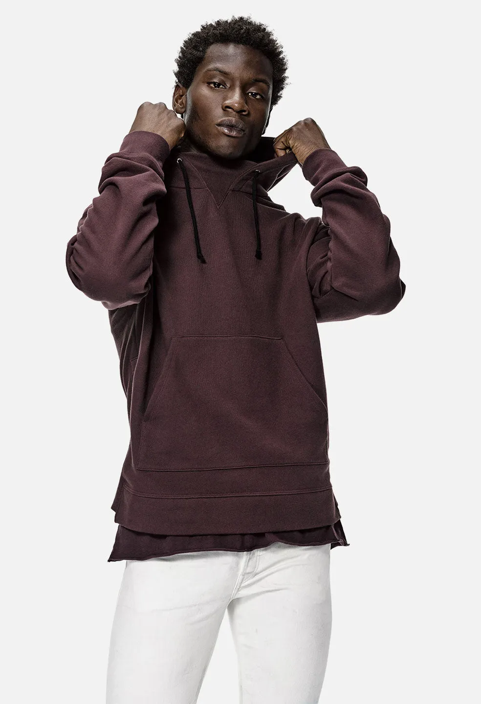 Kake Mock Pullover / Maroon