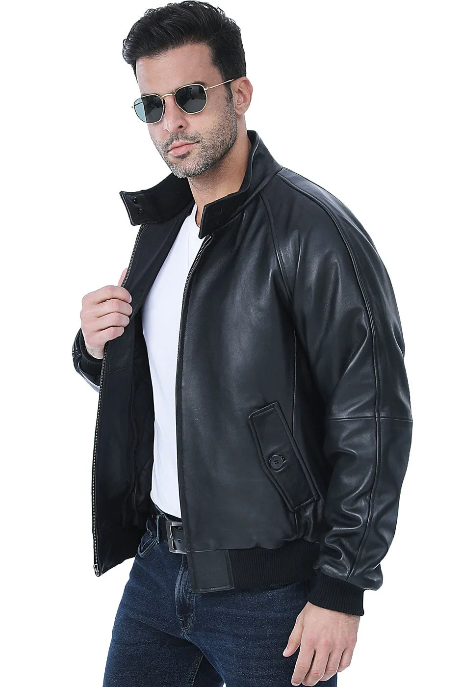 Landing Leathers Men WWII Leather Bomber Jacket