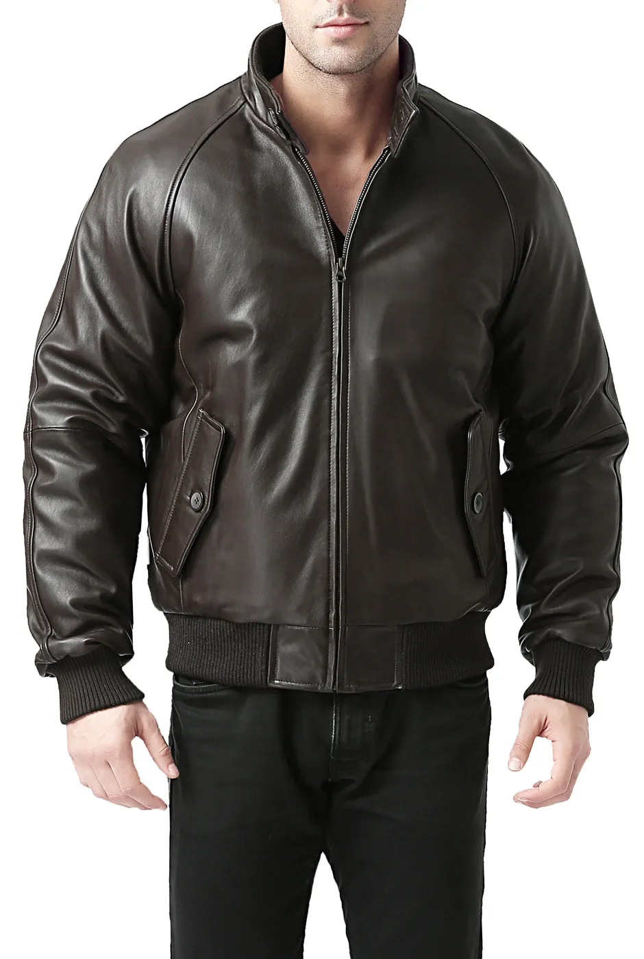 Landing Leathers Monogram Collection Men WWII Leather Bomber Jacket