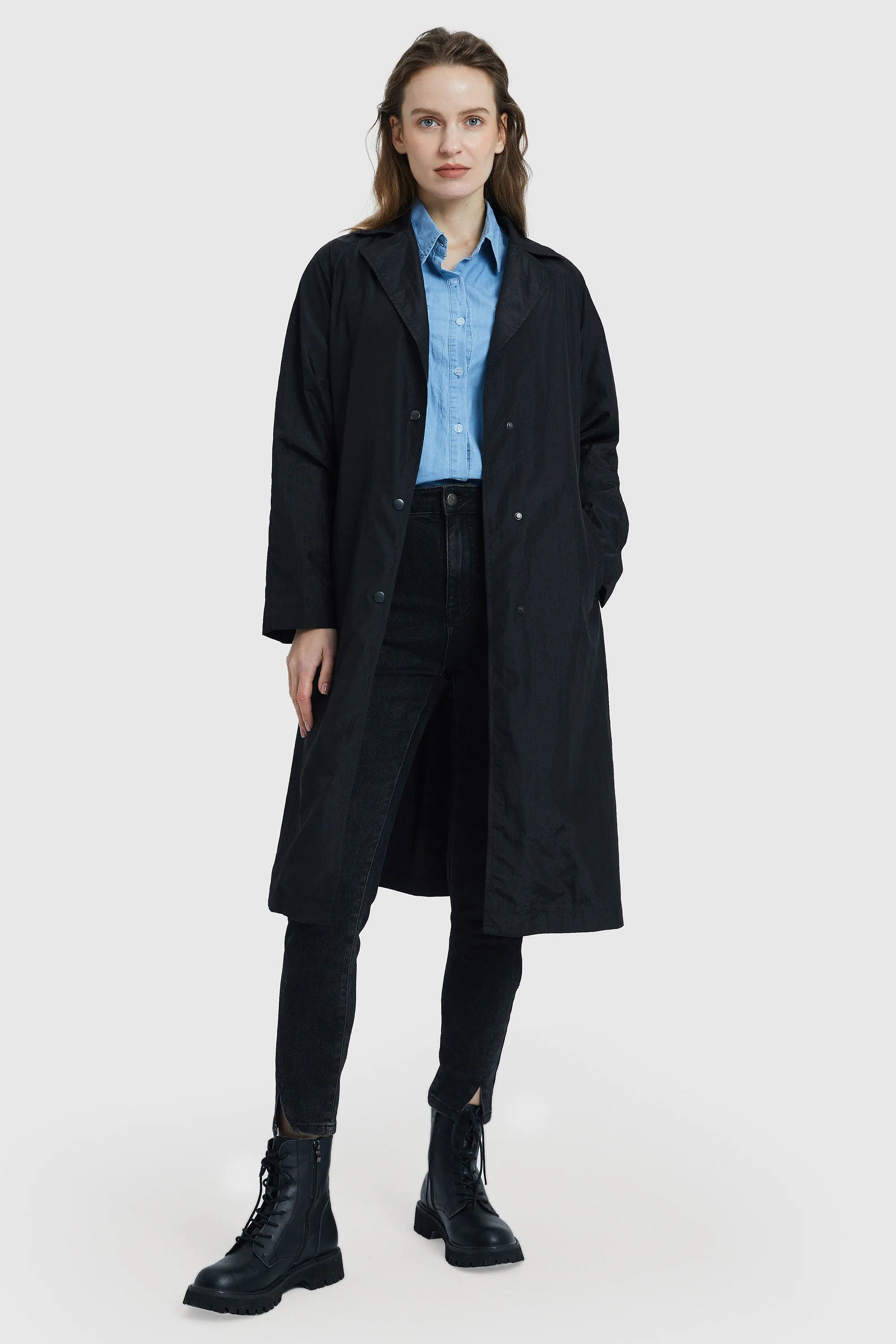 Lightweight Single Breasted Lapel Trench Coat