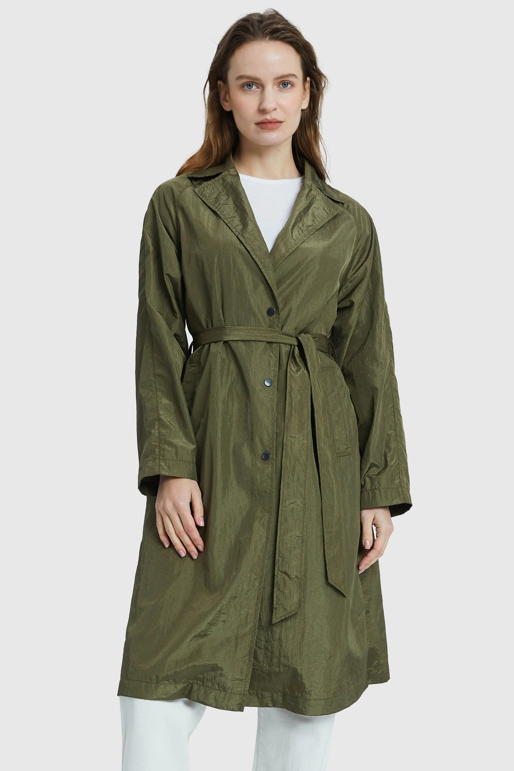 Lightweight Single Breasted Lapel Trench Coat