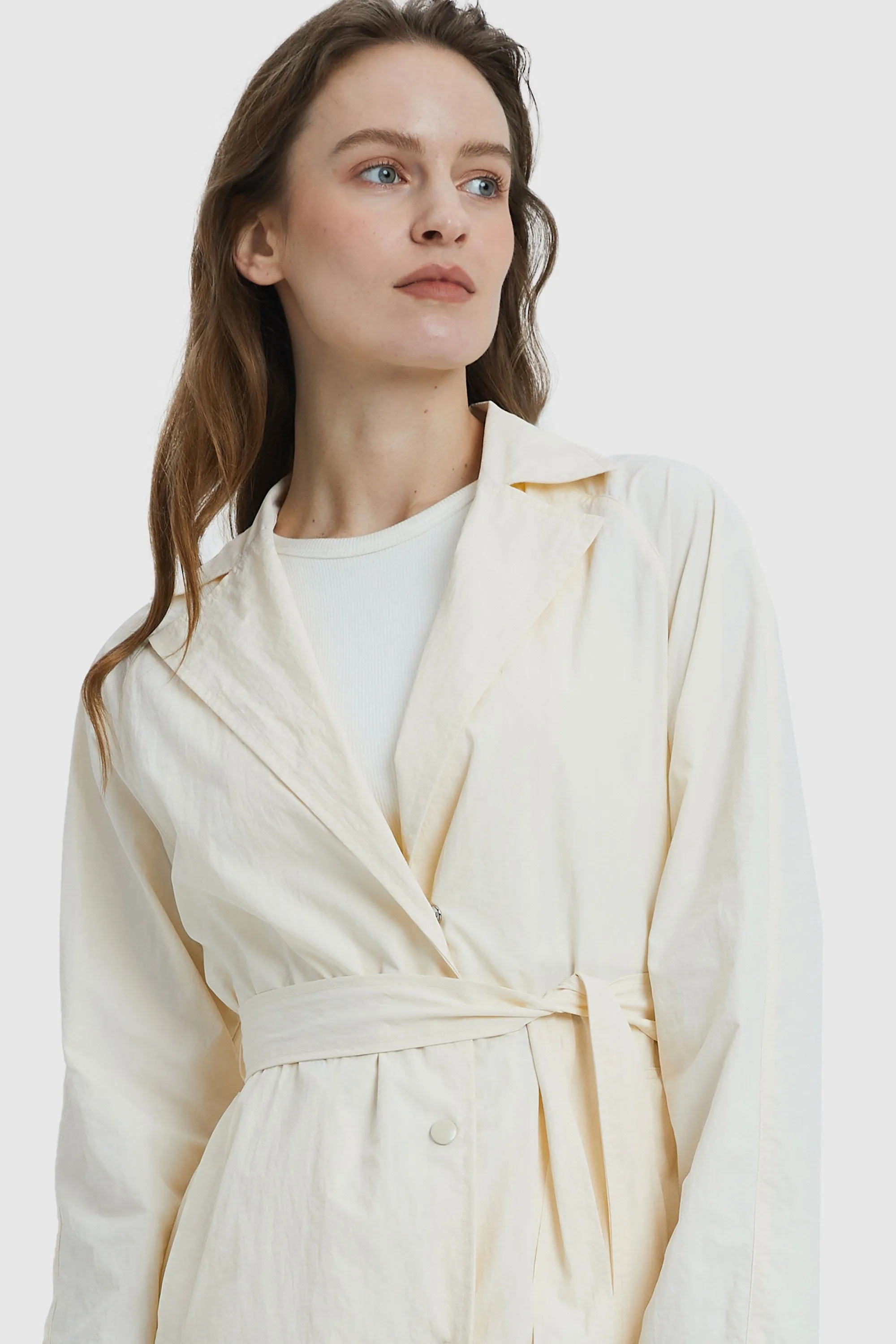 Lightweight Single Breasted Lapel Trench Coat