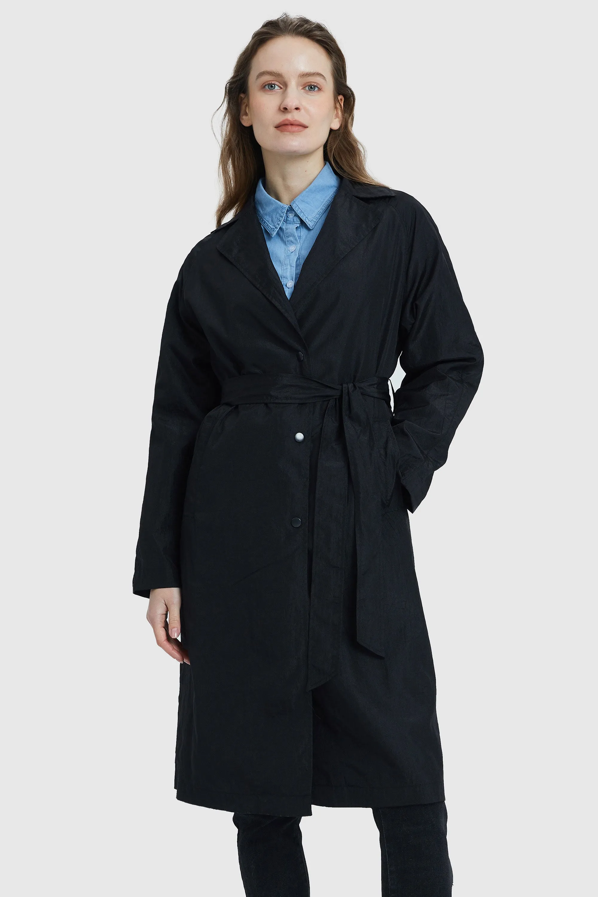 Lightweight Single Breasted Lapel Trench Coat