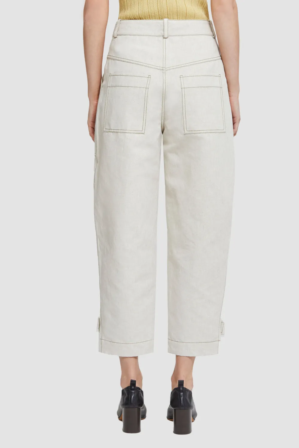 Linen Denim Utility Trousers