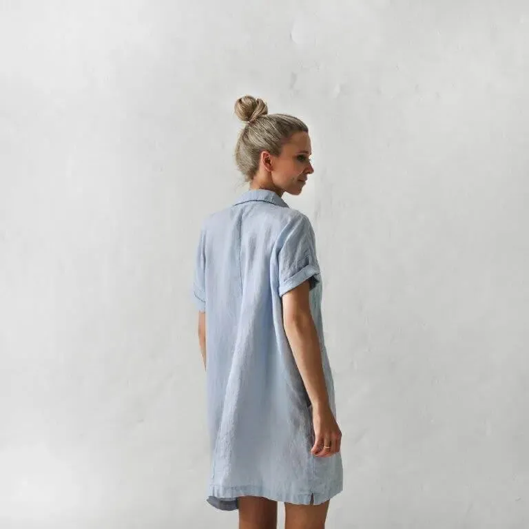 Linen tunic blue by Seaside Tones